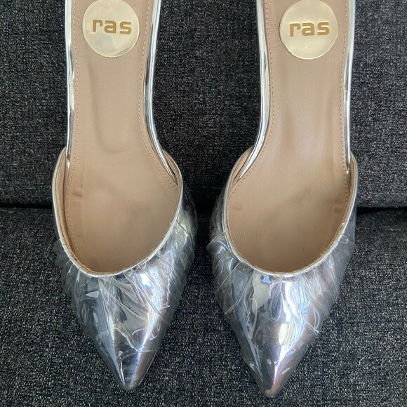 Silver Ras Mule Slides - Picture 1 of 4